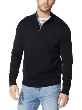 Cozy Men's Quarter-Zip Sweater - Stylish Casual Knit Pullover for Fall/Winter
